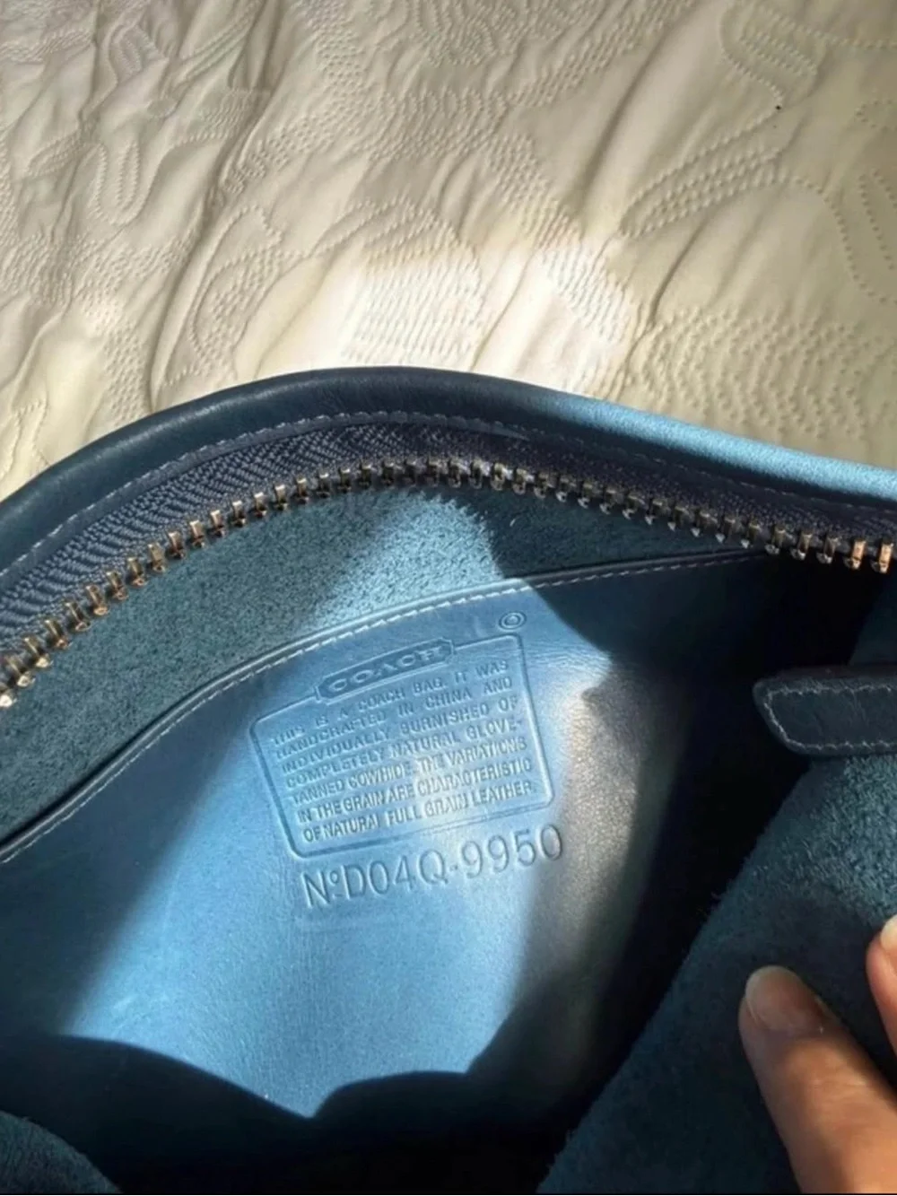 Vintage Coach Janice legacy 9950 RARE COLOR NAVY BLUE leather shoulder bag